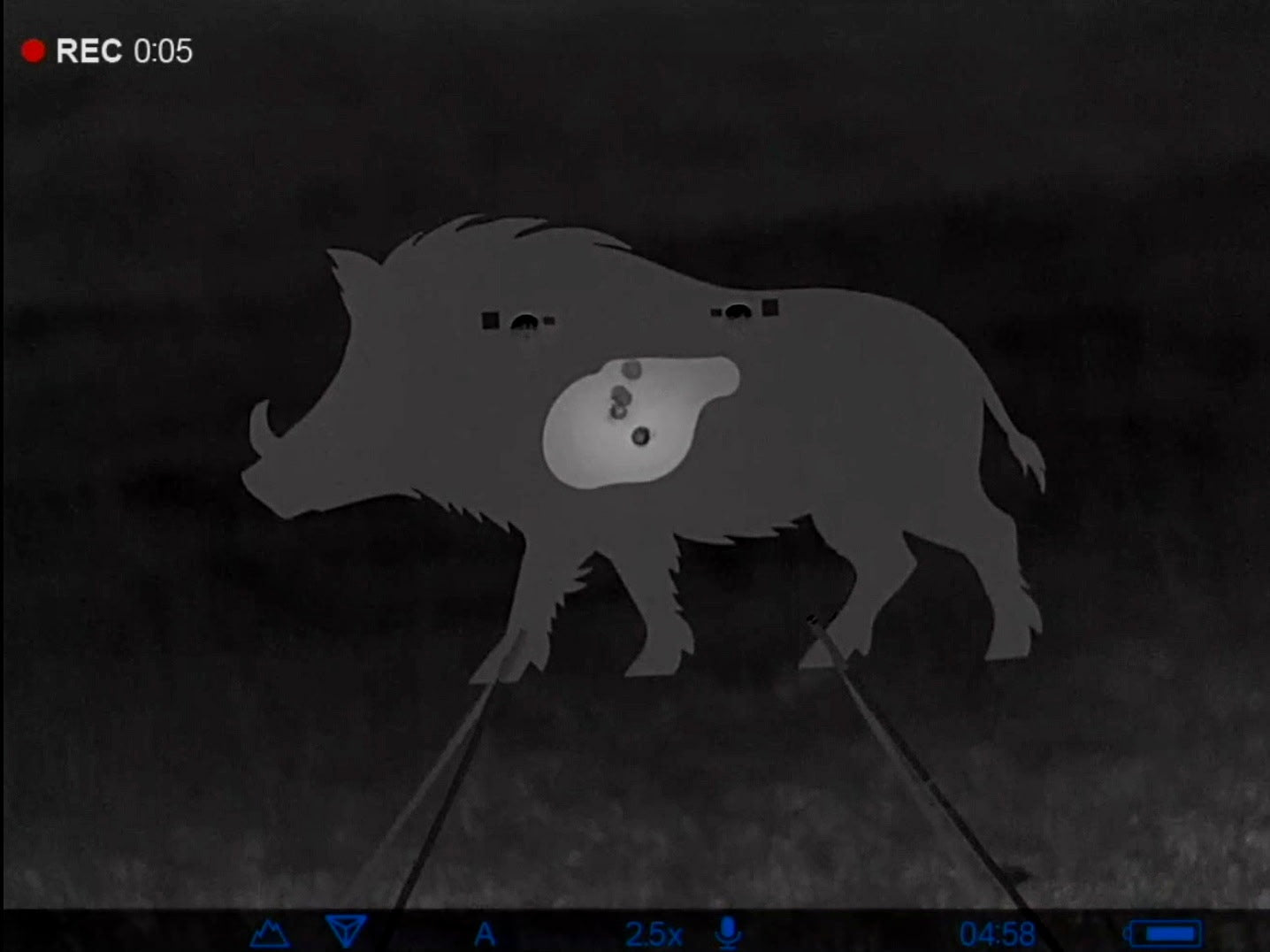 AR500 Steel Wild Boar Thermal Vital Target